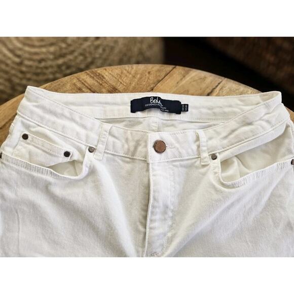 Boden Jeans Womens 8P White High Rise Straight Leg Bohemian Beach - Picture 7 of 7